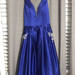ROYAL BLUE PROM DRESS FITS SIZE 6-12